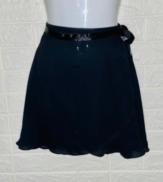 Dance Skirt--Black Ballet Wrap