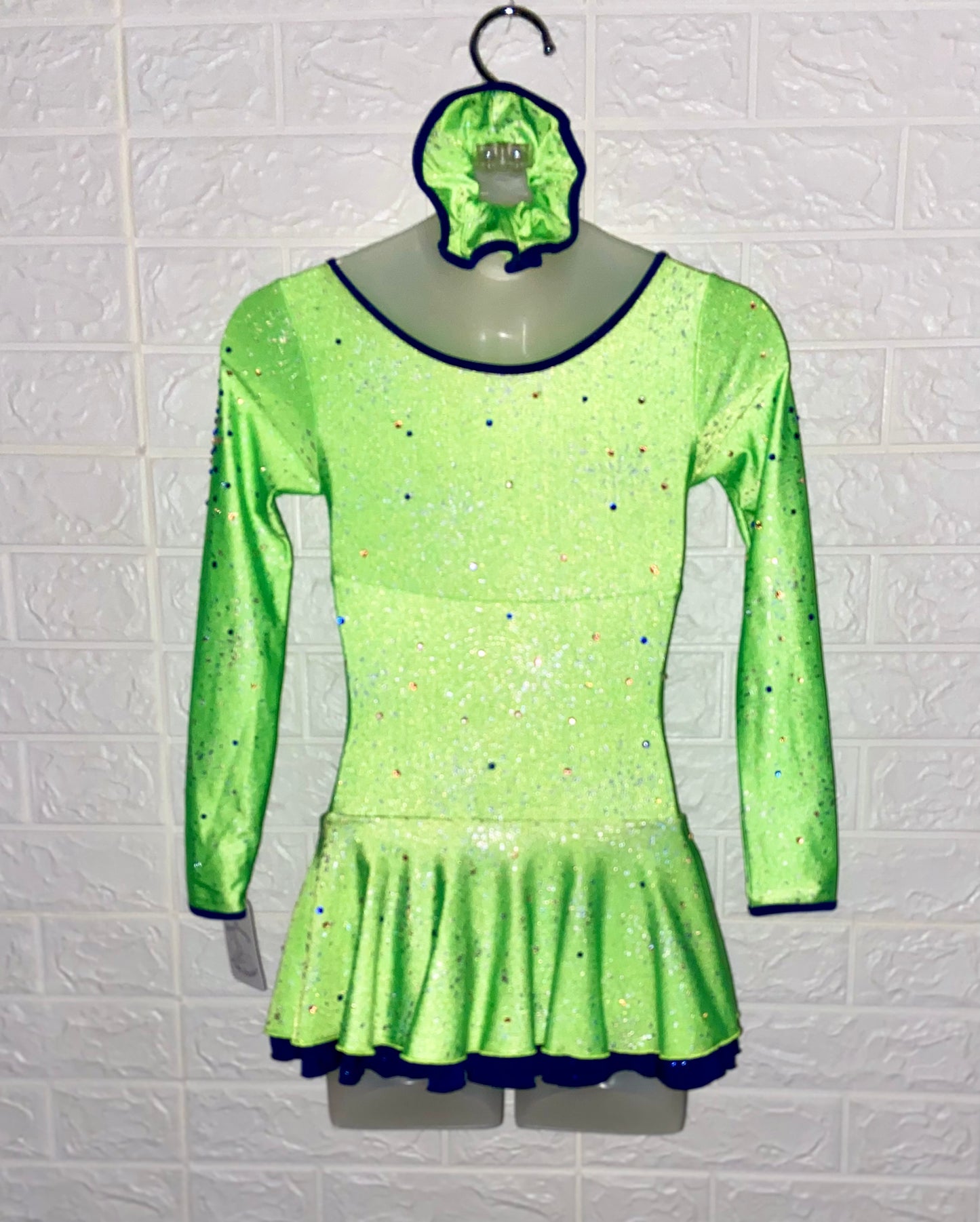 Fireworks Neon Green Skating Dress