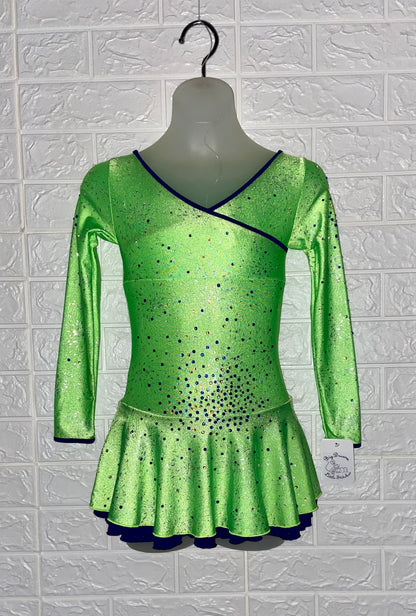 Fireworks Neon Green Skating Dress