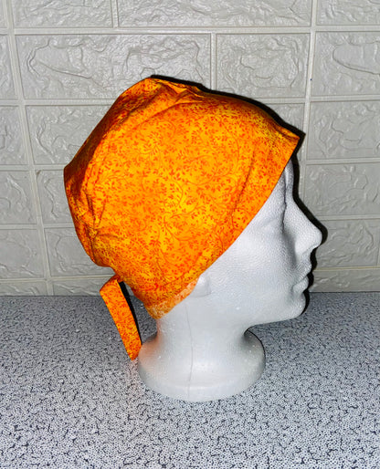 Scrub Caps--Autumn's Kiss Orange