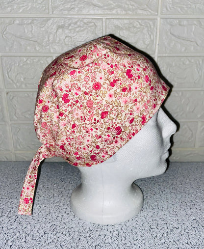 Scrub Caps--Flower Blush